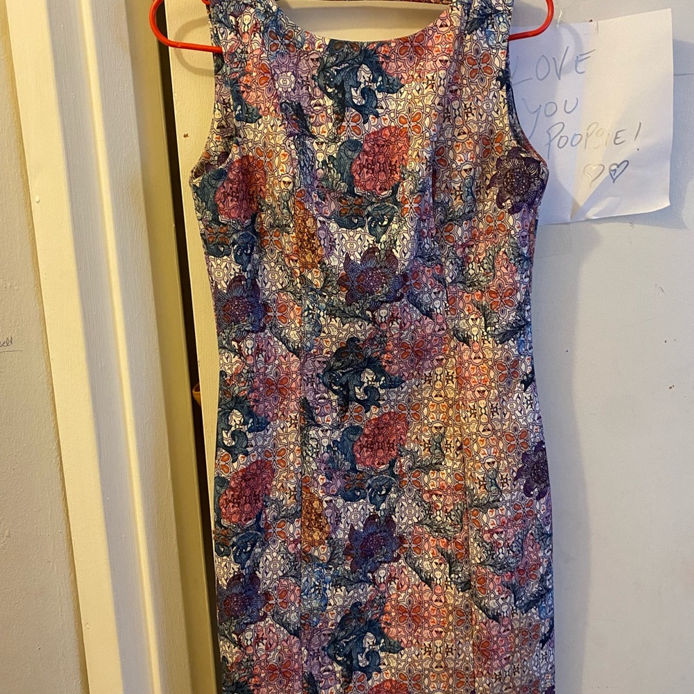 H&M Purple Sheath Midi Dress Scoop Neck Sleeveless